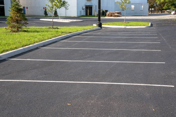 Deserted parking lot on a sunny day