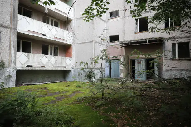 Photo of Building in Pripyat Town, Chernobyl Exclusion Zone, Ukraine