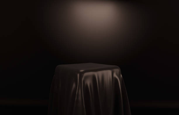 istock Minimal Podium With Cloth Dimmed Background Reddish Brown Colors Abstract Background For Product Presentation And Display 3D Rendering 1386894262