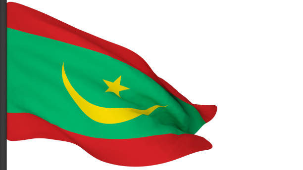 istock national flag background image,wind blowing flags,3d rendering,Flag of Mauritania 1386900552