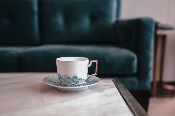 istock luxury bedroom with cup of coffee. 1386902148