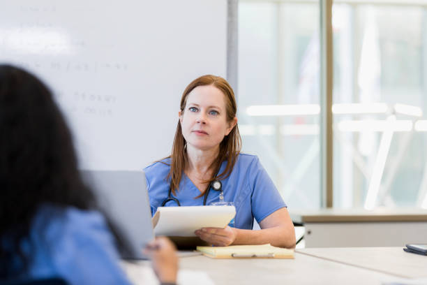 Mental health assistant stock photo