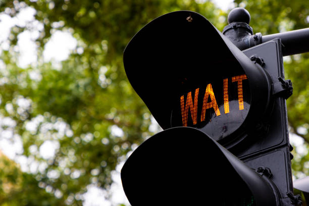 istock Traffic light telling pedestrians to wait 1386907083