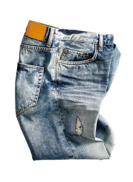 istock Blue jean isolated on white background 1386907689