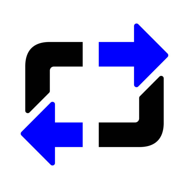 Retweet Arrow Icon Beautiful,Meticulously Designed Retweet Arrow Icon retweet icon illustrations stock illustrations