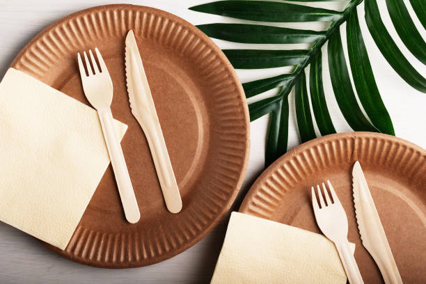istock disposable tableware eco, organic kitchen utensils, environmental protection, reusable use 1386910894