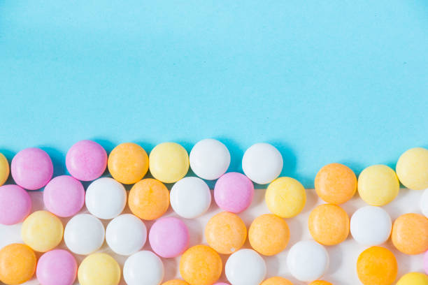 istock Candy on the colorful background 1386916358