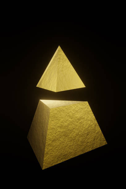 istock abstract glowing golden pyramid against dark background 1386918638
