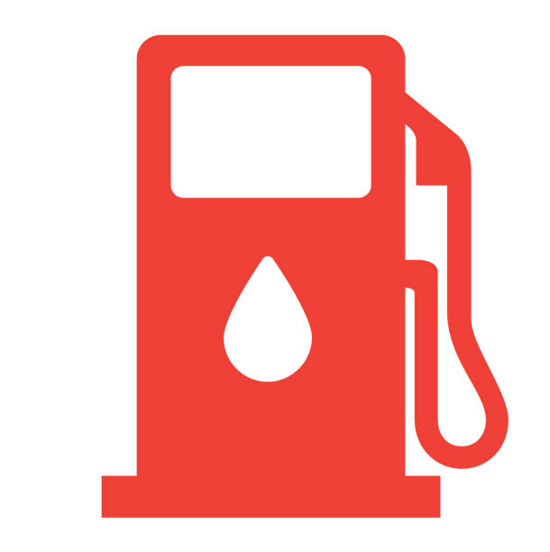 gas station or gas pump icon gas station concept symbol fuel and power generation fossil fuel fuel pump stock illustrations