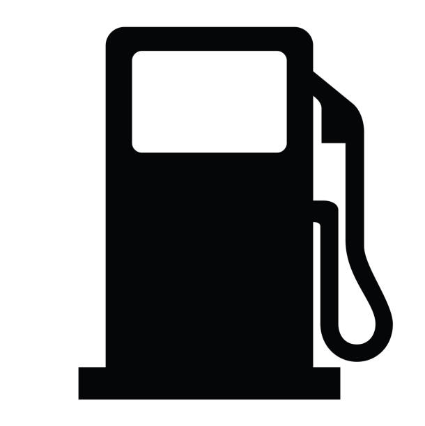 gas station or gas pump icon gas station concept fuel pump nozzle stock illustrations