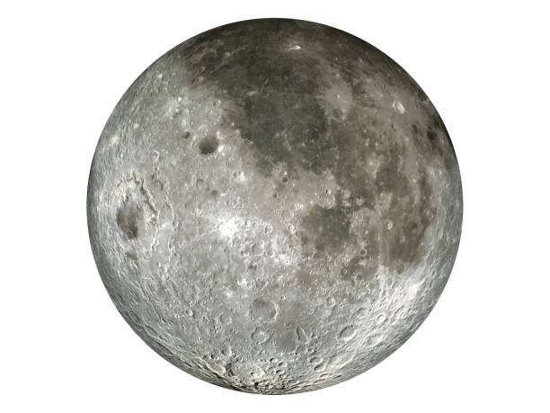 istock Earth's Full Moon Against a White Background 1386931997