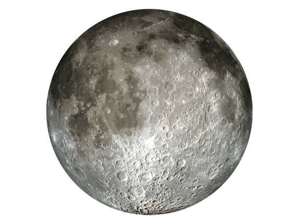 istock Earth's Full Moon Against a White Background 1386932072
