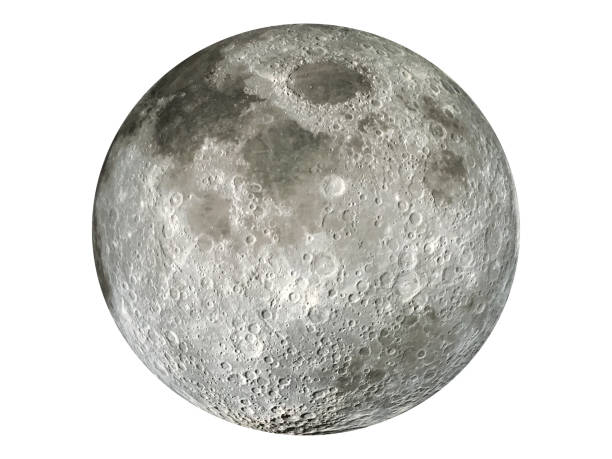 istock Earth's Full Moon Against a White Background 1386932180