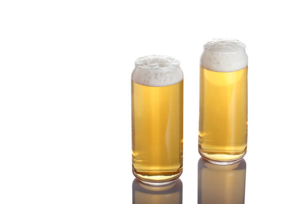 istock beer in a glass glass stands on a white background 1386932357