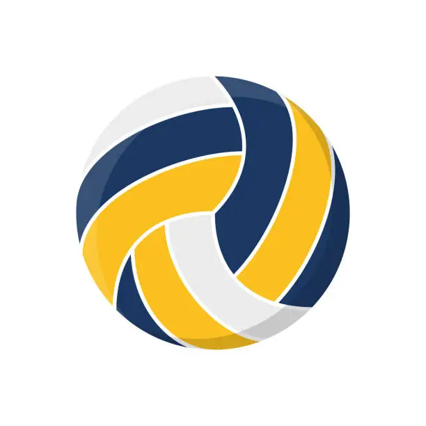 Vector illustration of Volleyball ball illustration on white background. Team game.