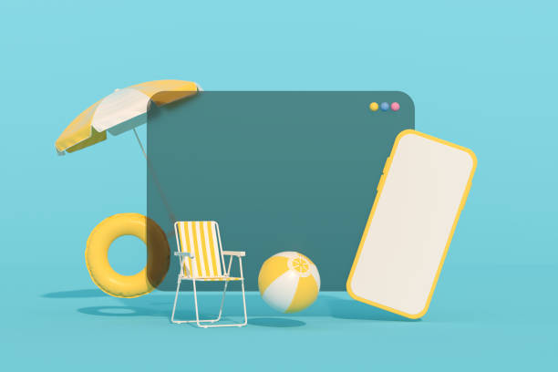 istock Blank screen mobile smart phone summer beach holiday travel background 1386938265