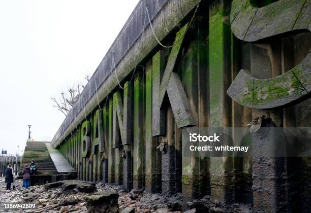 Bankside South Of The River Thames In London Stock Photo - Download Image Now - Bankside, London - England, Beach