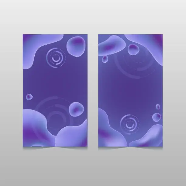Vector illustration of Very peri Velvet violet liquid effects background