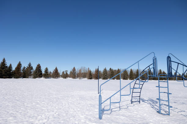 Playground on a sunny winter day