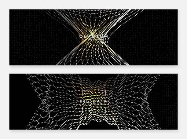 ilustrações de stock, clip art, desenhos animados e ícones de big data abstract. digital technology background. - quantum computing