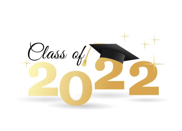 istock Class of 2022. Congratulations graduates graduation concept vector illustration 1386950526