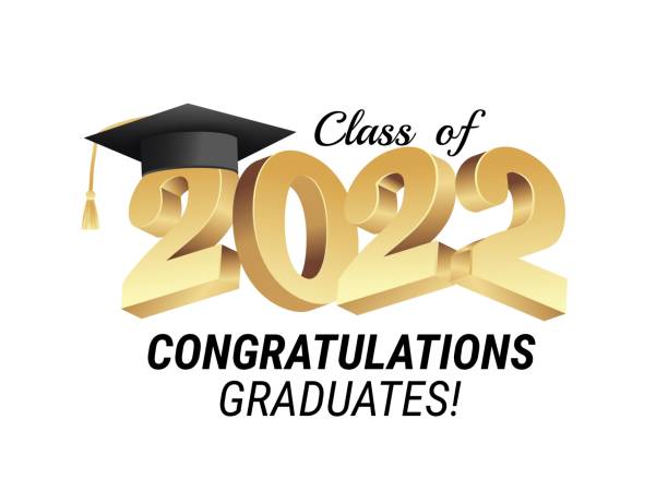 istock Class of 2022. Congratulations graduates gold graduation concept with 3d text vector illustration 1386950555