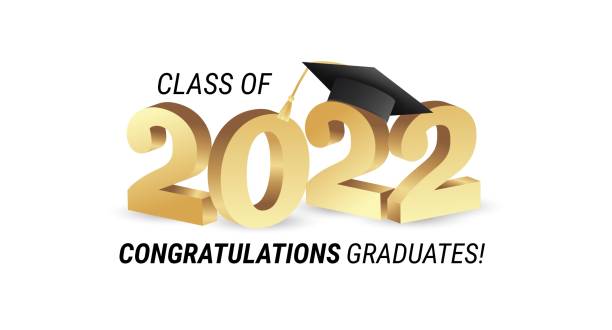 istock Class of 2022. Congratulations graduates gold graduation concept with 3d text vector illustration 1386950565