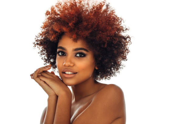 istock Beautiful afro woman with perfect make-up 1386950938