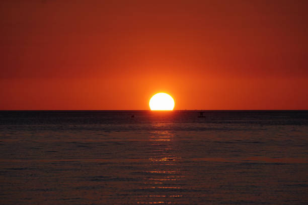 Beauty sunset from Manado sea that brings a feeling of calm.