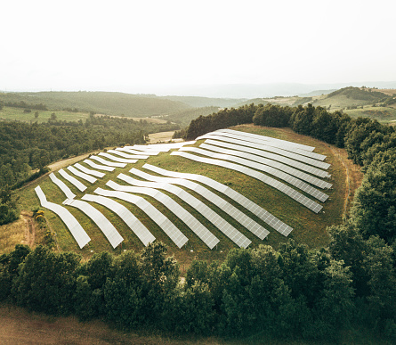 solar farm in the countryside