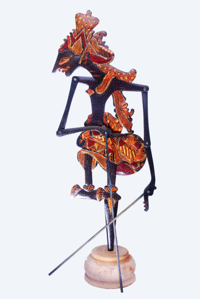 istock A wooden puppet souvenir with a beautiful batik motif 1386961191