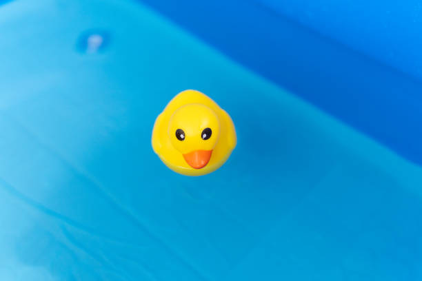 istock A yellow duck toy on mini pool 1386965096
