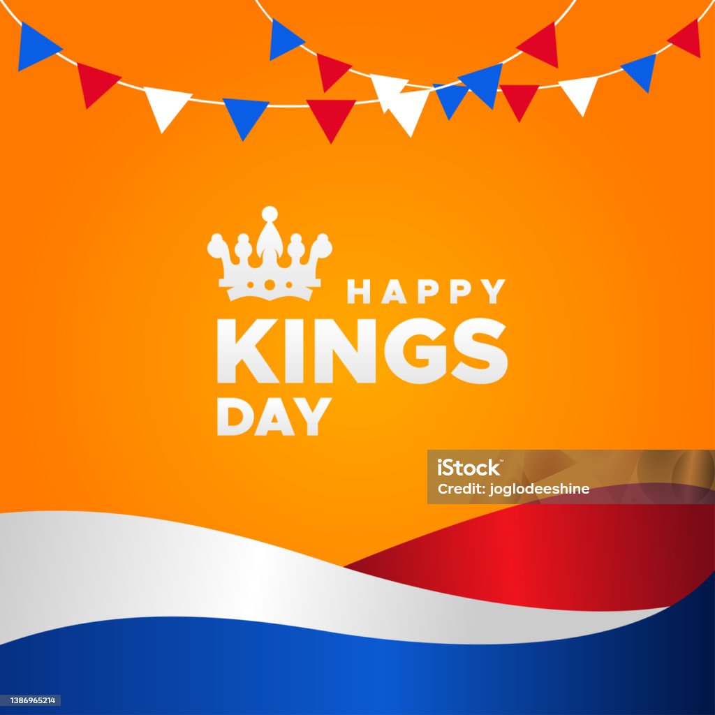 Happy Kings Day Design Background For Greeting Moment Stock ...