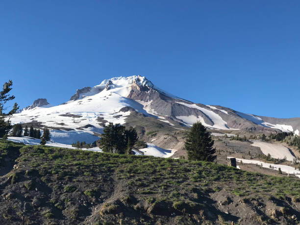 istock Mount hood with snow 1386968123