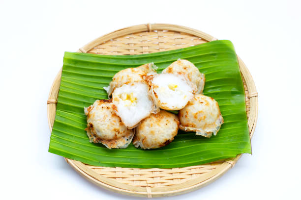 istock Khanom Krok, Thai coconut milk dessert. Coconut rice pancake 1386969206