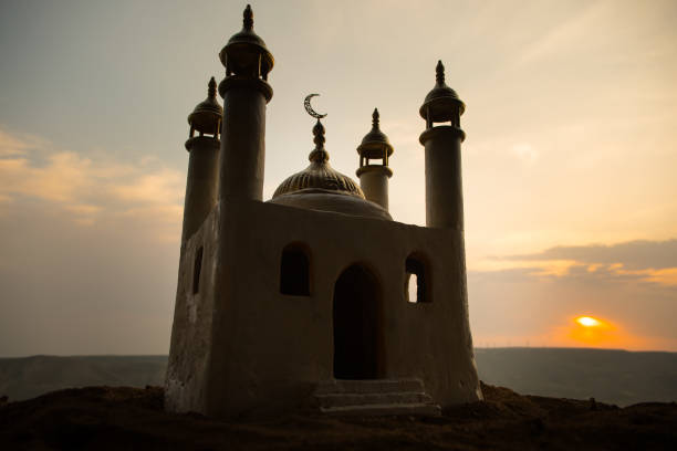istock A realistic Mosque miniature with windows at night. Festive greeting card, invitation for Muslim holy month Ramadan Kareem. 1386984280