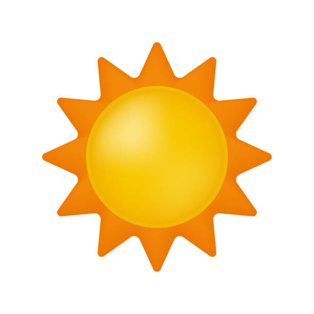 ilustrações, clipart, desenhos animados e ícones de vetor solar. ilustração gráfico de desenho animado para o verão, tempo, temperatura. - sun sunlight symbol sphere