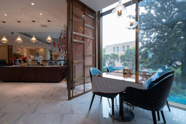 istock Restaurant interior, part of hotel 1386985899