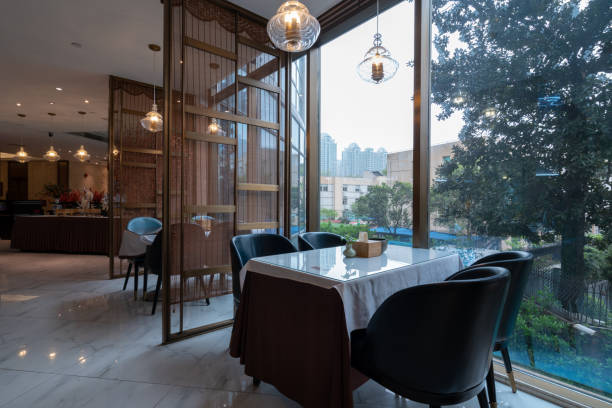 istock Restaurant interior, part of hotel 1386985937