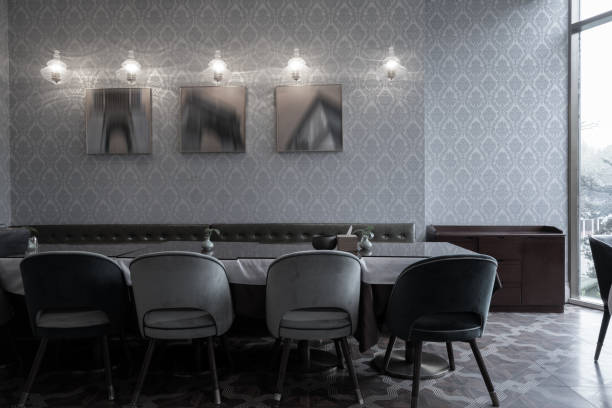 istock Restaurant interior, part of hotel, 1386992786