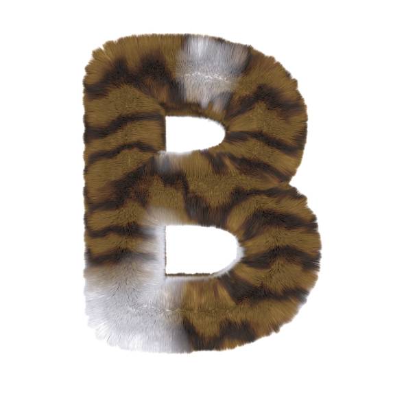 istock Brown Tabby Cat Themed Font Letter B 1386999263