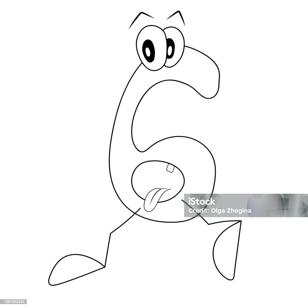 Ilustración de Dibujos Animados Número Seis Números Divertidos Para Colorear El Diseño De Los Niños Material Visual Números De Dibujos Animados Con Ojos De Personajes y más Vectores Libres de Derechos de Ilustración de Dibujos Animados Número Seis Números Divertidos Para Colorear El Diseño De Los Niños Material Visual Números De Dibujos Animados Con Ojos De Personajes y más Vectores Libres de Derechos de
