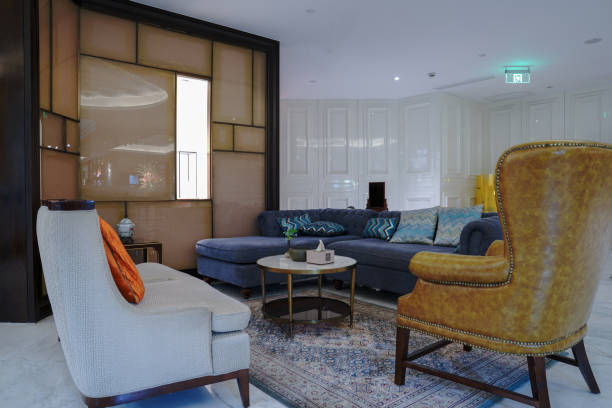 istock Part of Hotel elegant lobby interior. 1387002871