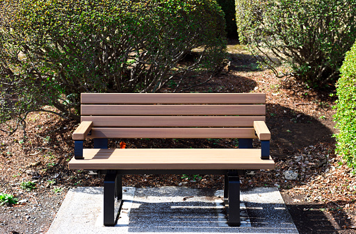 benches in the recreation park for people