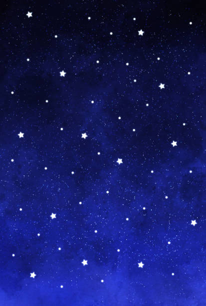 istock Beautiful watercolor starry sky background illustration 1387009250