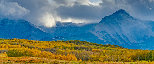 Rocky Mountain views in Waterton National Park in Alberta Canada