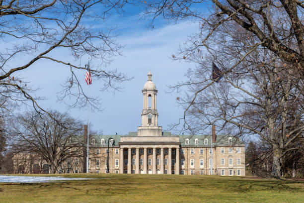 The campus of Penn State University stock photo