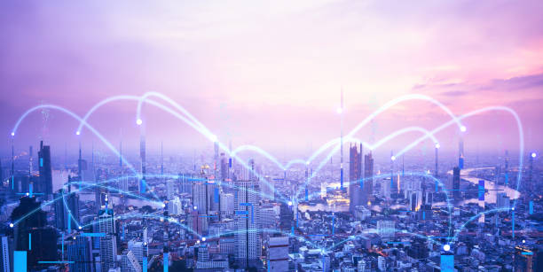istock Bangkok city top view with chaophraya river 1387014520