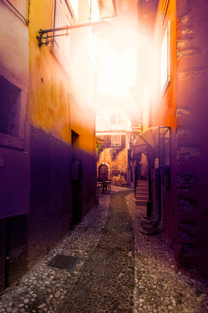 istock Narrow medieval street 1387014867