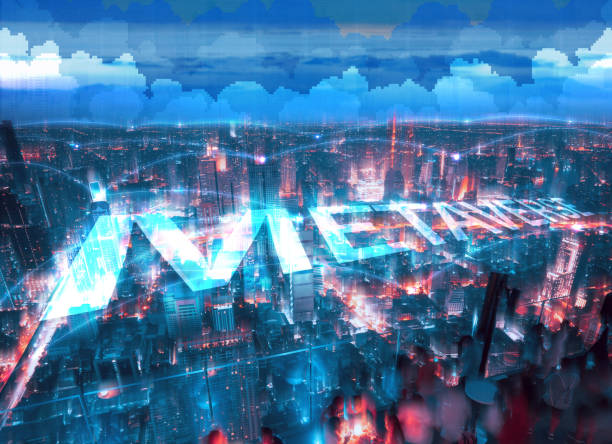 istock Manipulated city with digital network line for connect metaverse era. 1387015064